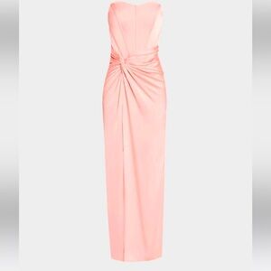 size four liv foster “coastal sun” peach pink gown